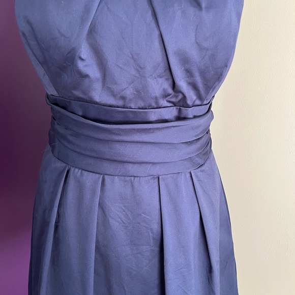 David’s Bridal Cotton Navy Blue Dress - Picture 3 of 8